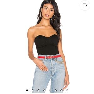 Black Strapless Top